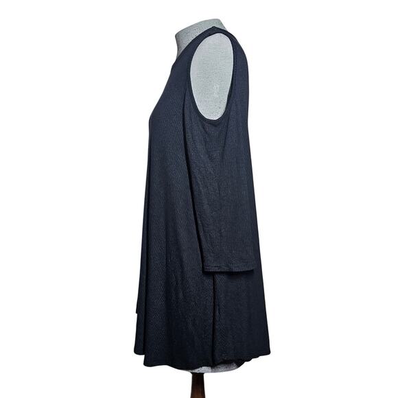 Black Open Shoulder Blouse Size Large - Picture 5 of 5